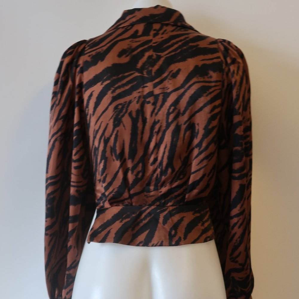 Ronny Kobo Collection Brown and Black Blouse - Picture 8 of 16